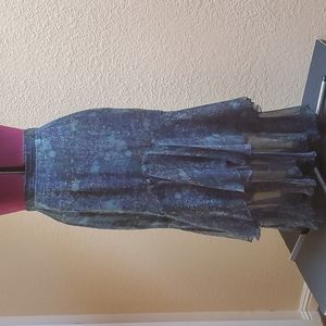 Silk-chiffon tiered Peruvian Connection skirt.